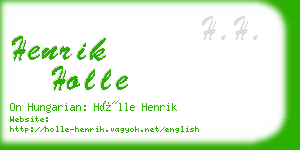 henrik holle business card